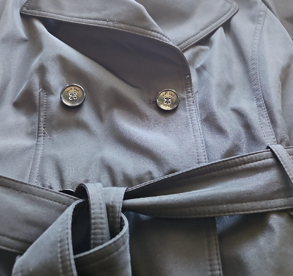 Calvin Klein Midnight Blue Trench Coat - Picture 5 of 7